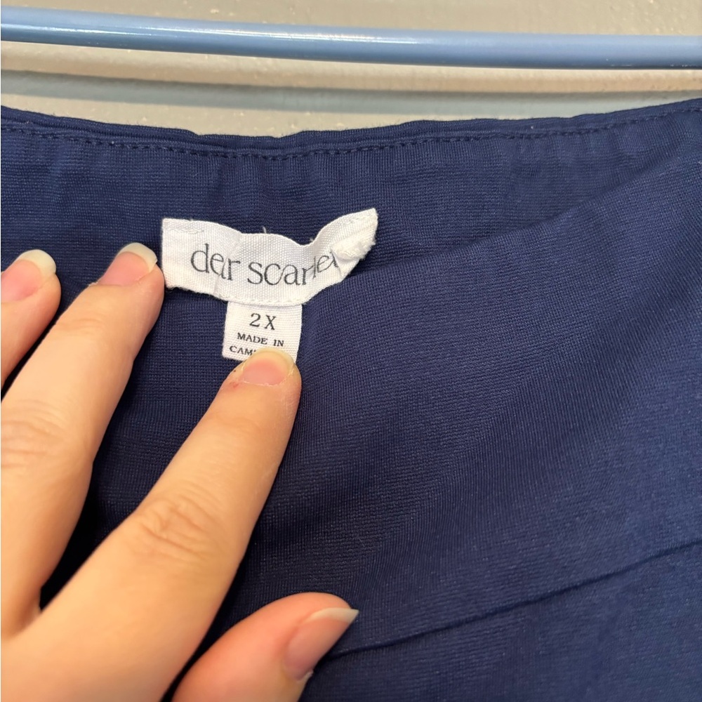 Women's Navy Boot Cut Pants - Picture 2 of 2